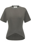 SWAYING/KNIT round hem half-sleeved pullover SW24SS1T45 dark gray